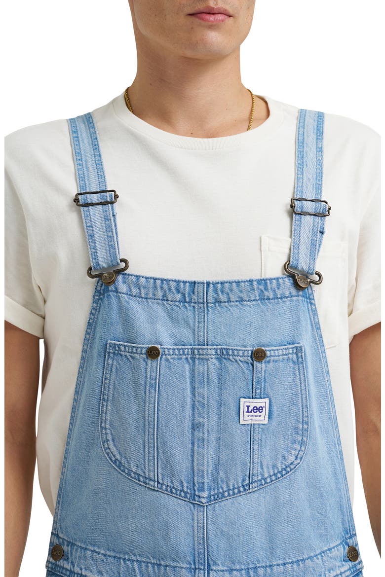 Cotton Denim Bib Overalls, Alternate, color, JUST ME