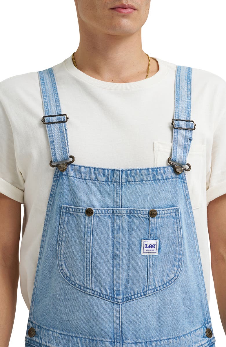 Lee Cotton Denim Bib Overalls, Alternate, color, 