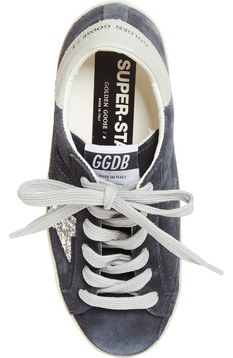 Golden Goose Super-Star Low Top Sneaker, Alternate, color, Navy Blue/ Silver/ Light Gray