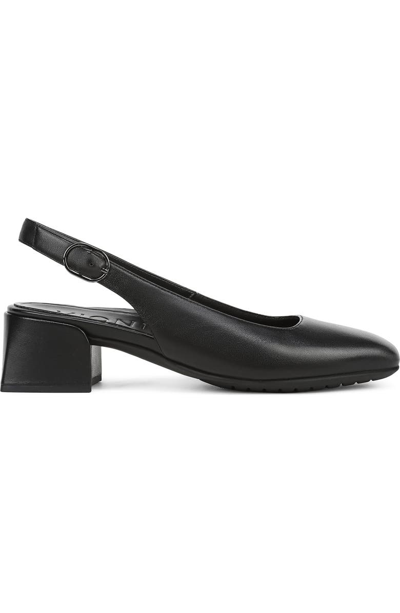 Vionic Reyes Block Heel Slingback Pump, Alternate, color, Black Leather