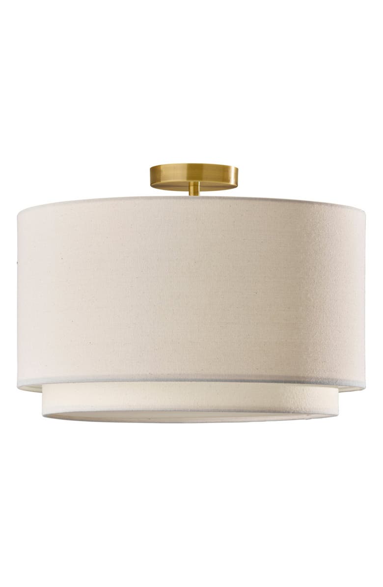 ADESSO LIGHTING Finley Flush Mount Ceiling Light Fixture, Main, color, Antique Brass