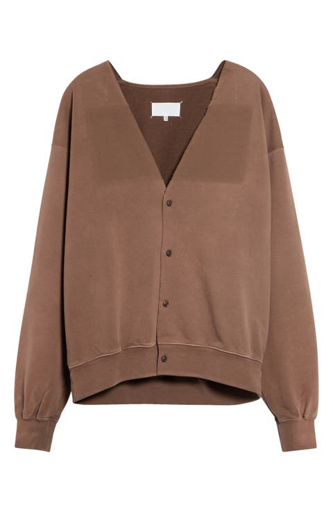 V-Neck Fleece Cardigan