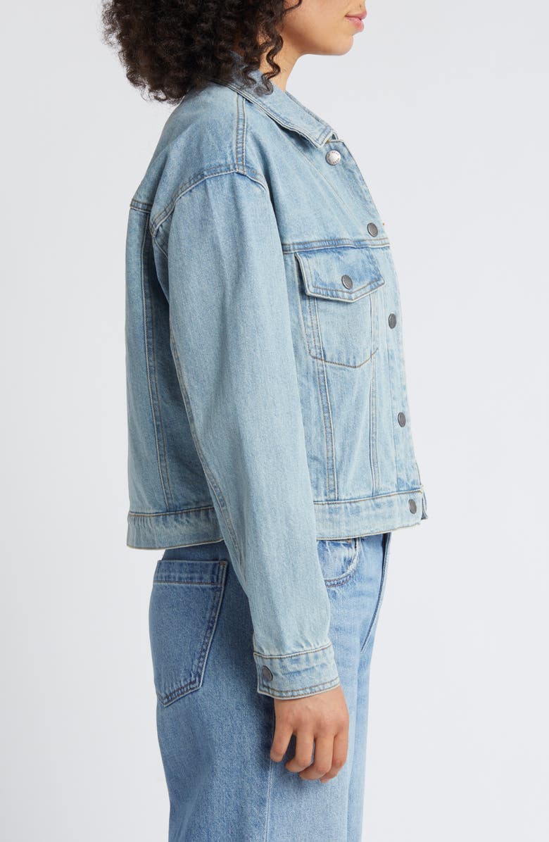 WEAR by Erin Andrews Women's WEAR by Erin Andrews Chicago Bulls Full-Snap Denim Jacket, Alternate, color, Denim