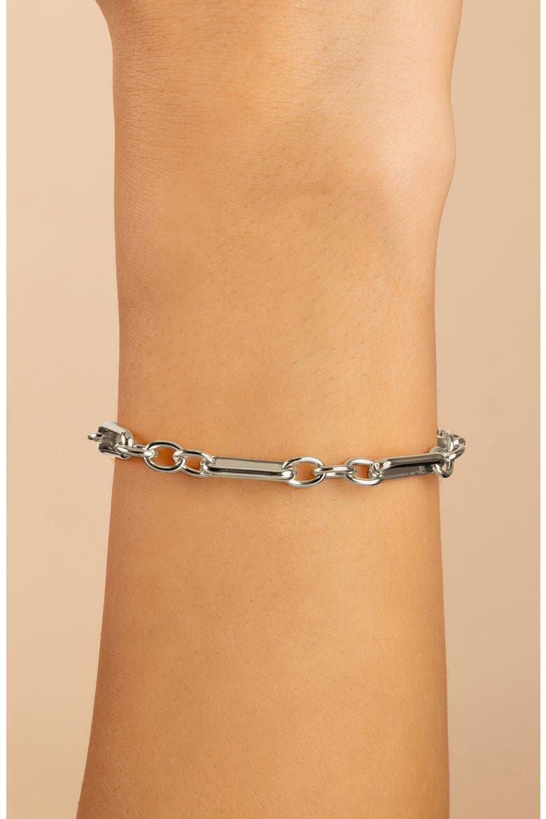 Bexley Mixed Link Chain Bracelet, Alternate, color, SILVER