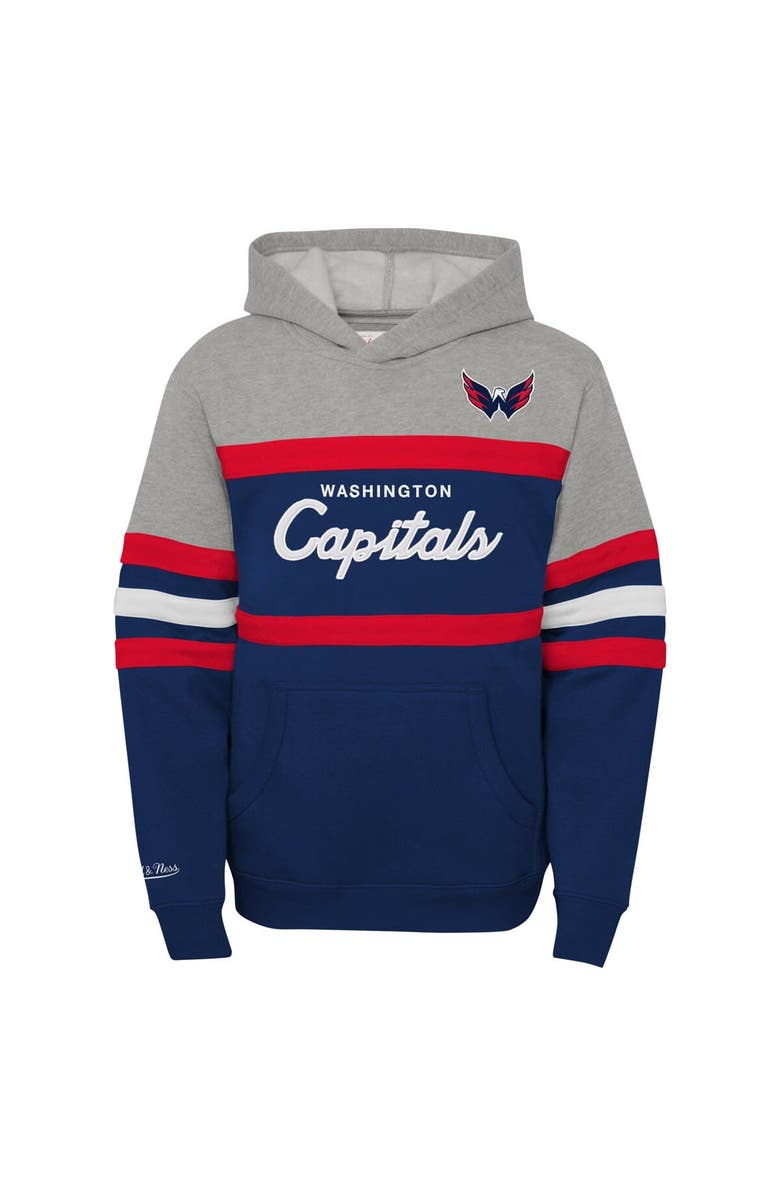 Mitchell & Ness Youth Mitchell & Ness Gray Washington Capitals Head Coach Pullover Hoodie, Alternate, color, Gray