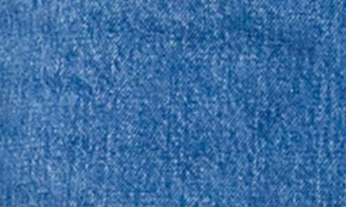 English Factory Embroidered Bow High Waist Relaxed Straight Leg Jeans In Denim