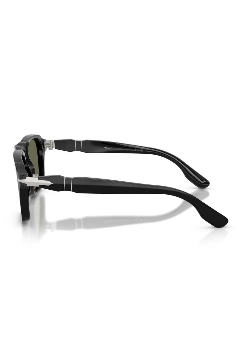 PO8002S 55mm Polarized Rectangle Sunglasses, Alternate, color, BLACK / POLAR GREEN