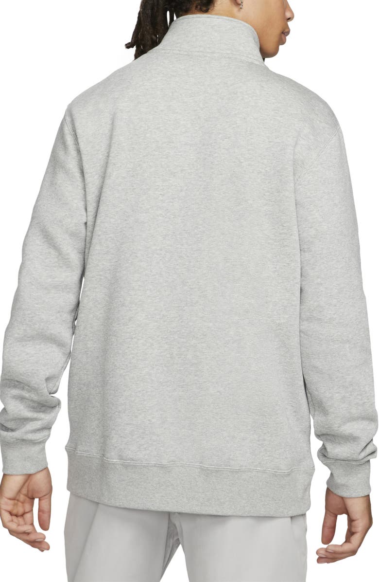 Nike Sportswear Club Half-Zip Pullover, Alternate, color, Dark Grey Heather/ White
