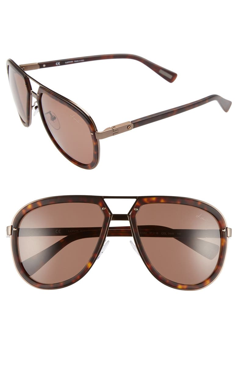 Lanvin Aviator Sunglasses, Main, color, 