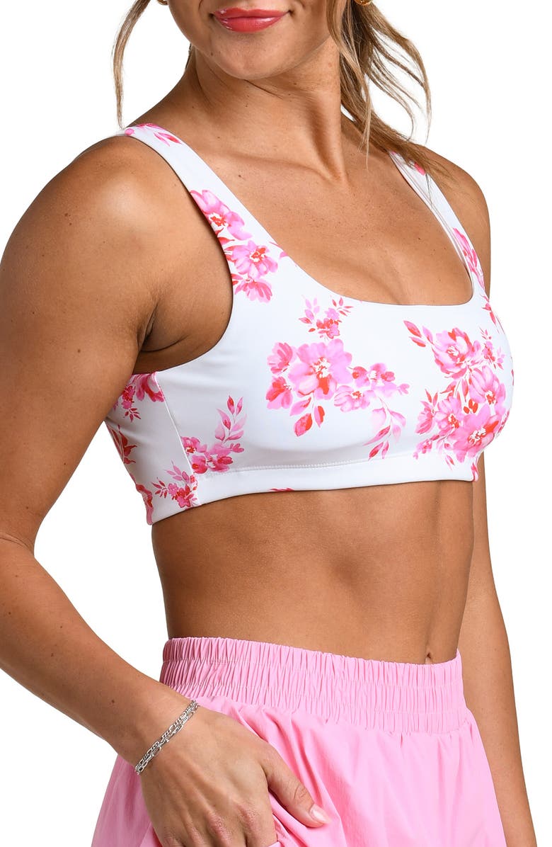 La Blanca Rally Rose Sports Bra, Alternate, color, White