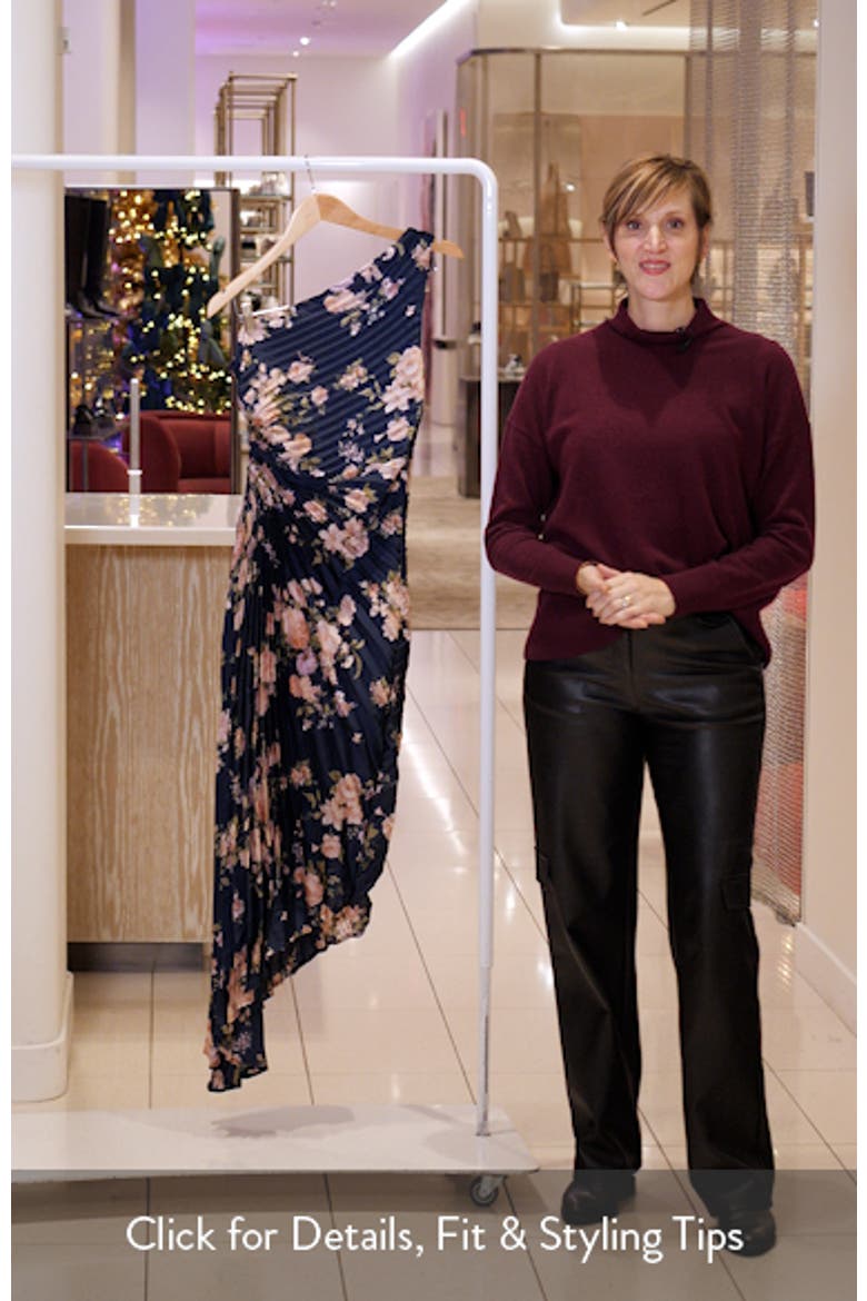 Kleo Pleated One-Shoulder Maxi Dress video