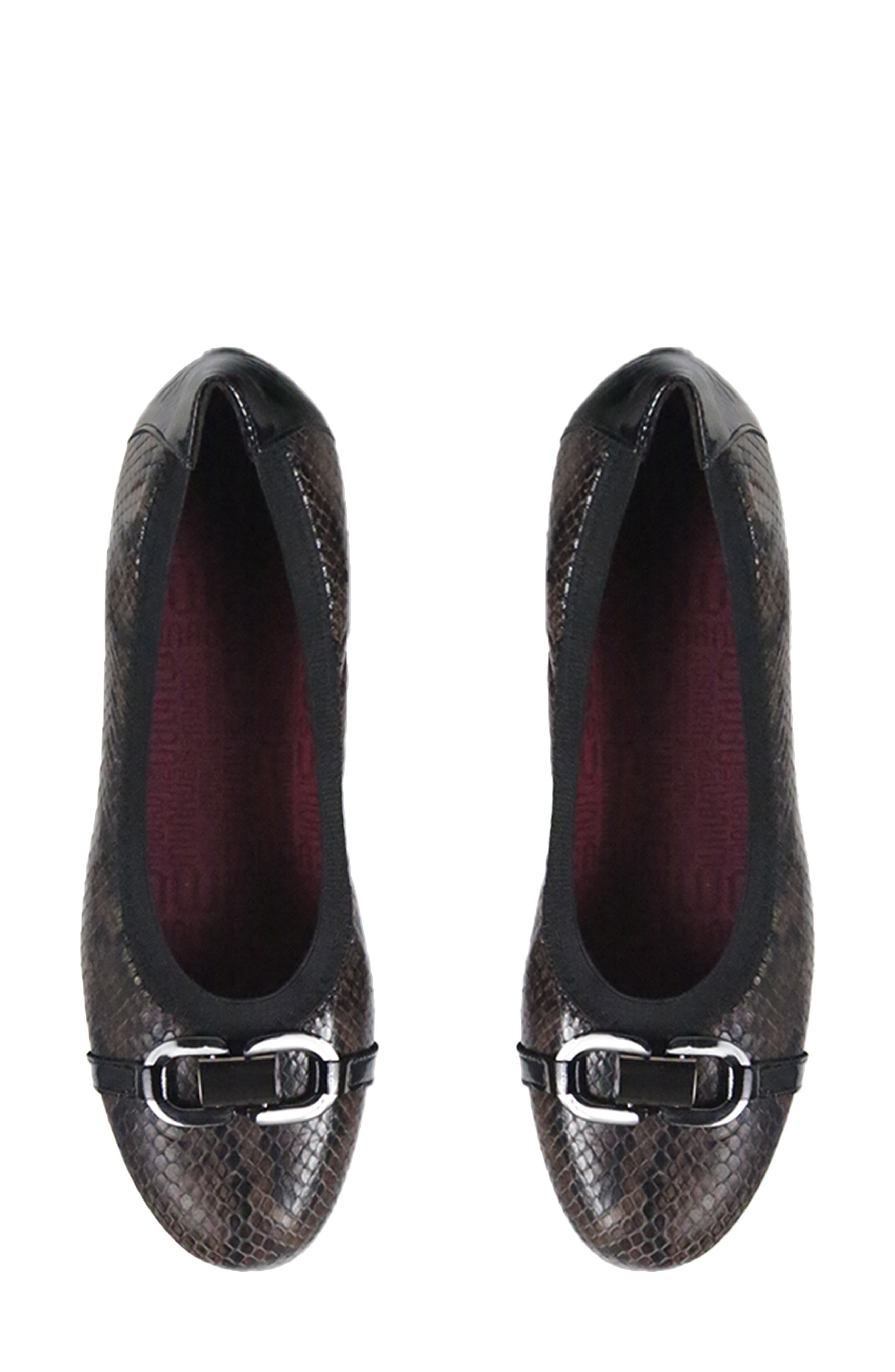 Ivy II Ballet Flat, Alternate, color, BROWN SNAKE PRINT LEATHER