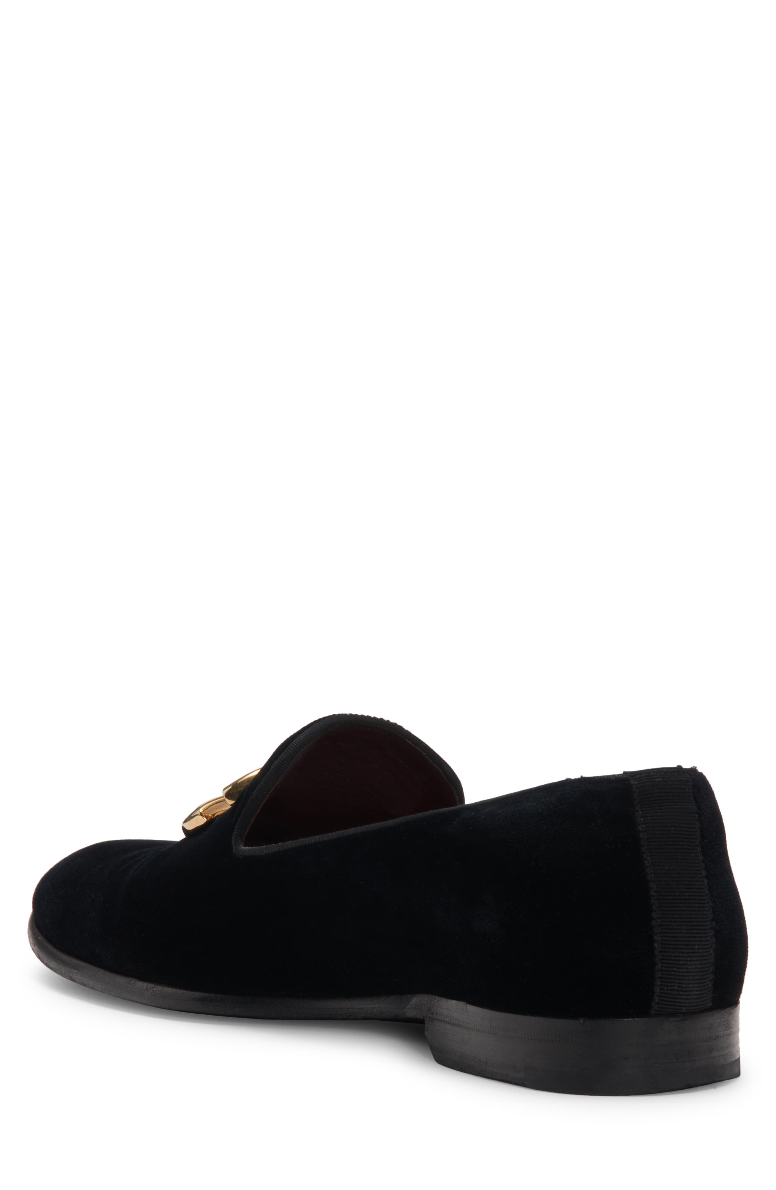 Dolce&Gabbana Leonardo Velvet Loafer, Alternate, color, 80999 Black