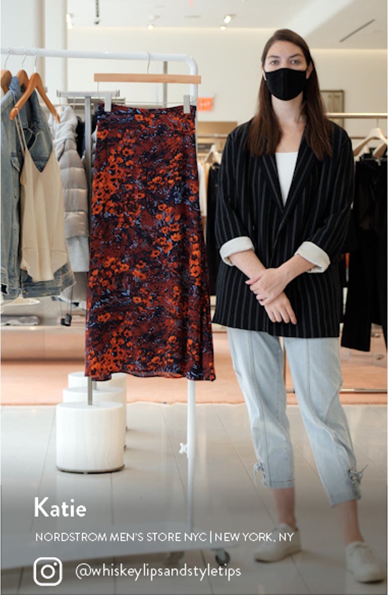 Andina Floral Print Midi Skirt, sales video thumbnail