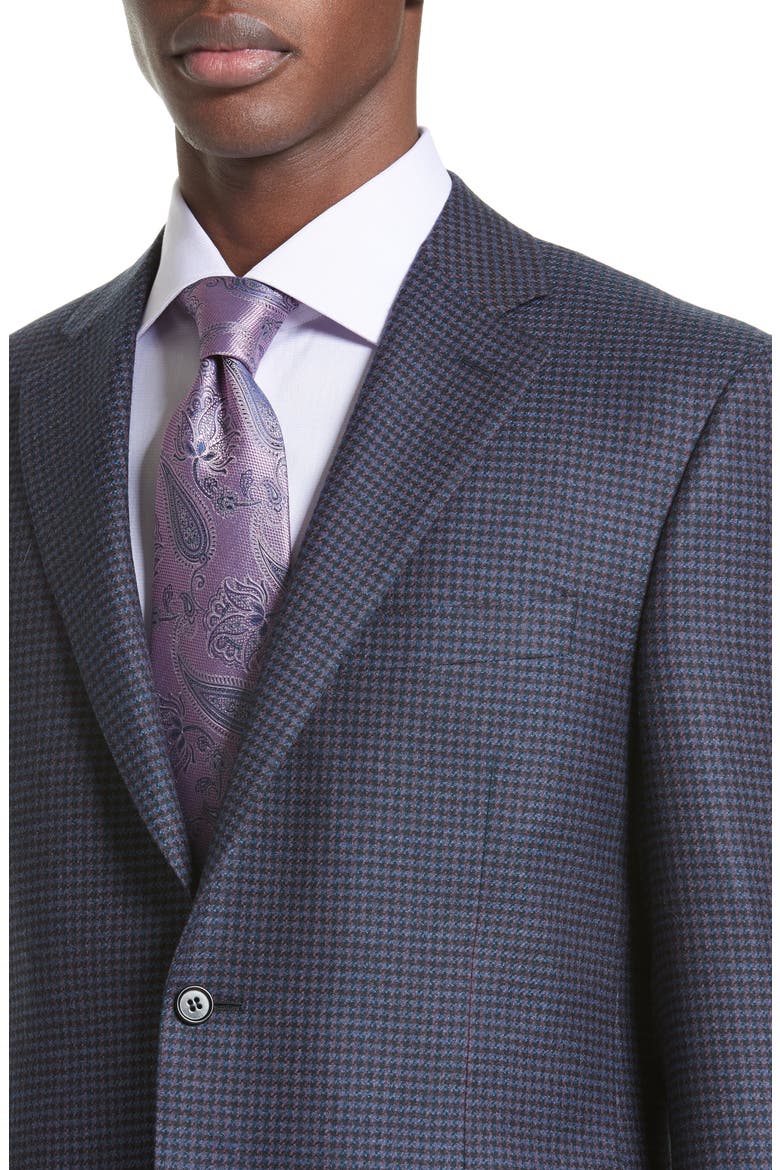 Classic Fit Houndstooth Wool Sport Coat, Alternate, color, BLUE
