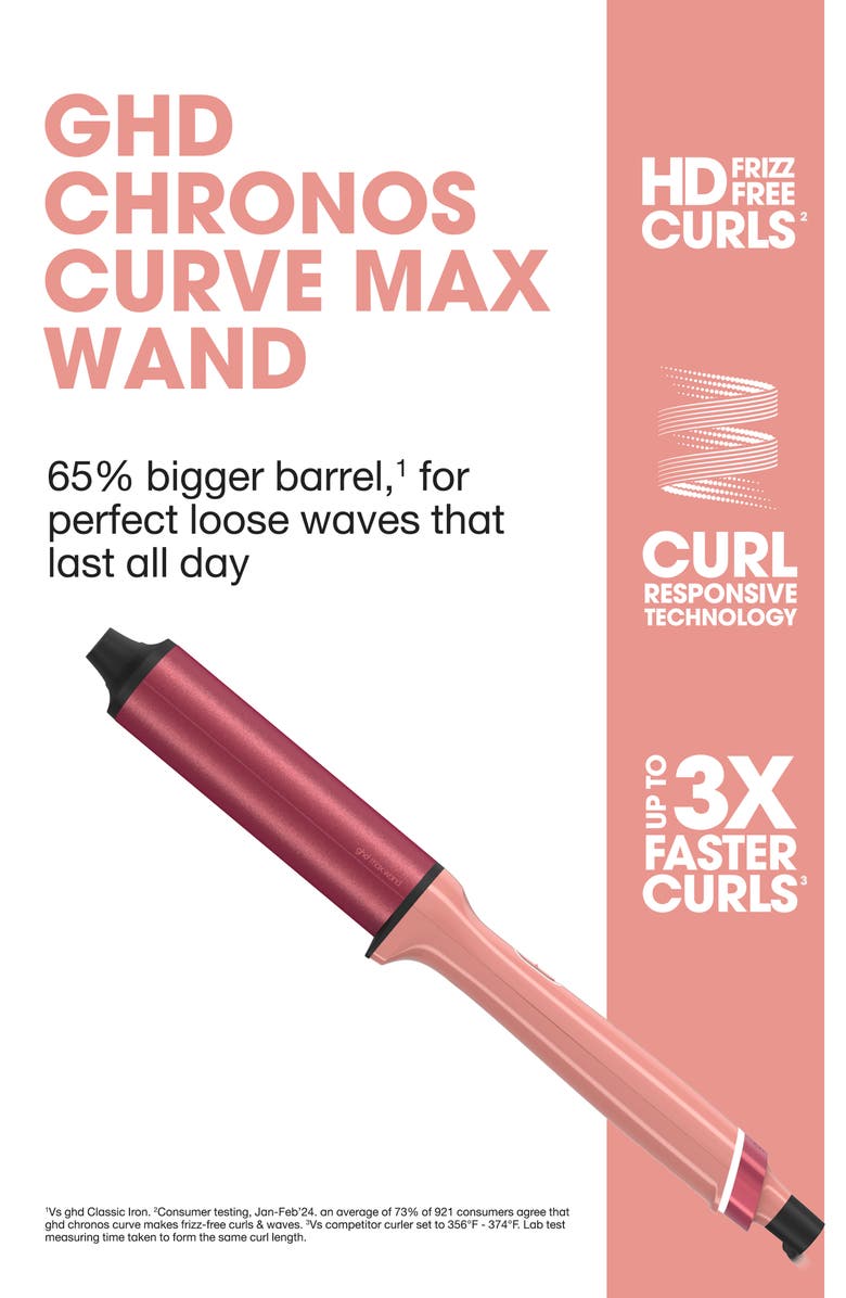 ghd Chronos Curve Max Wand in Candy Coral, Alternate, color, Coral