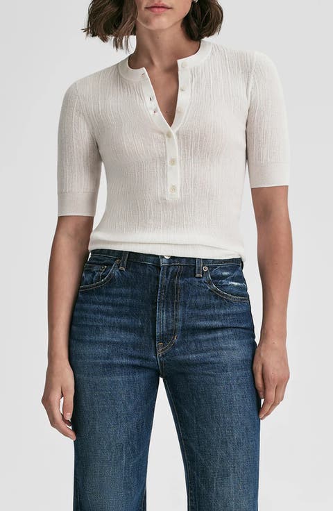Fisher Rib Cotton Blend Top