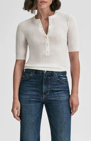 A.L.C. Fisher Rib Cotton Blend Top