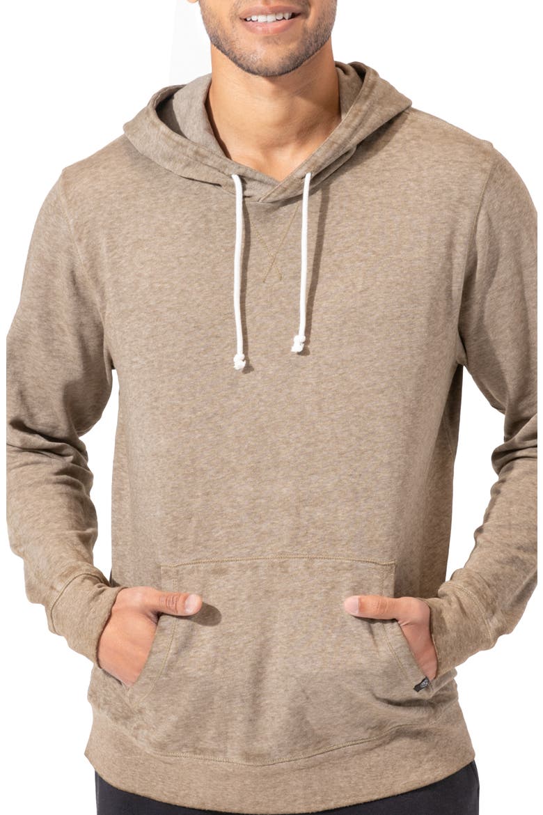 Burnout Organic Cotton Blend Hoodie, Main, color, CAMO KHAKI