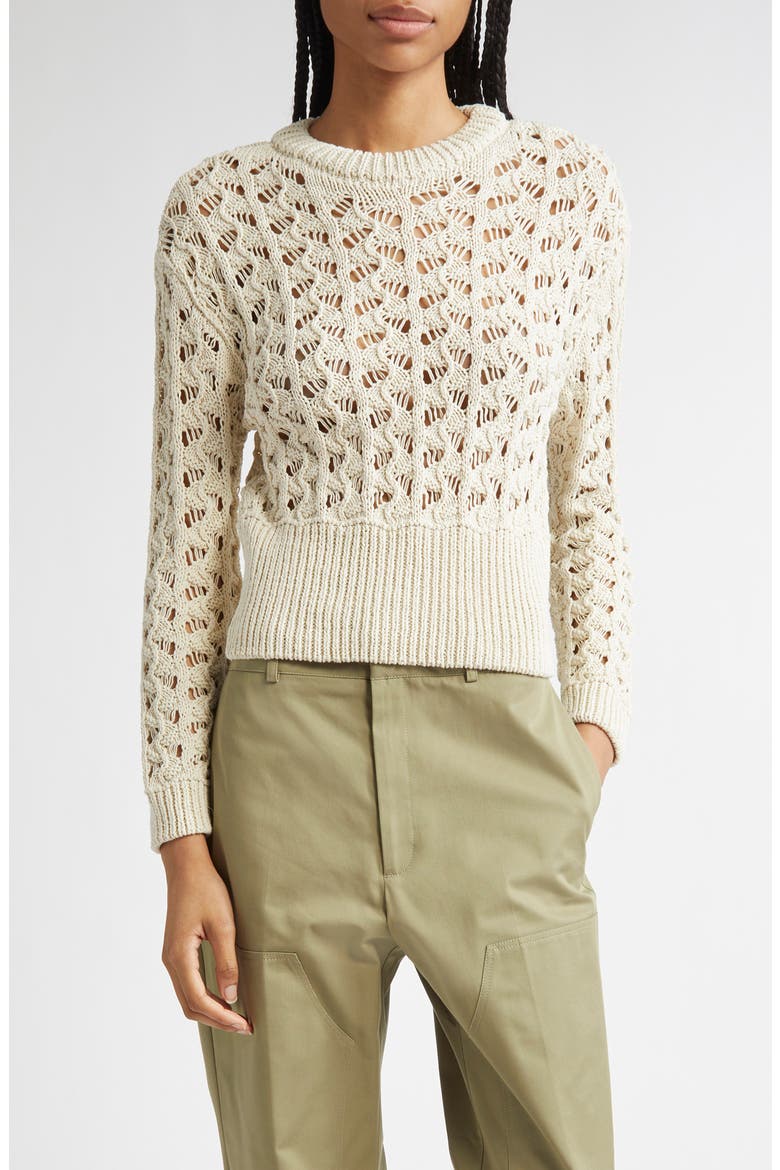 Vento Organic Cotton Crewneck Sweater, Main, color, CREAM