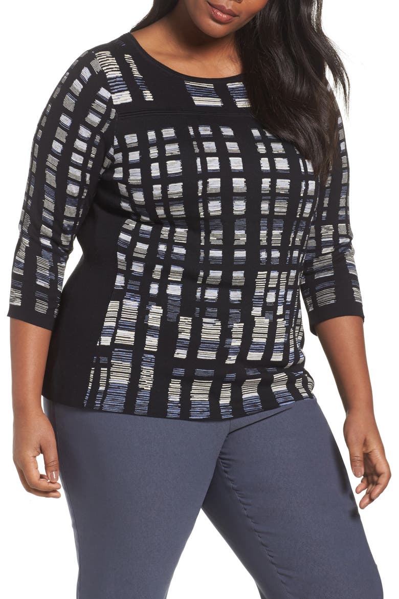 Crystal Cove Sweater, Main, color, BLACK MULTI