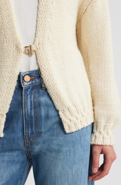 Shop Sessun Sessùn Ponferrada Wool Blend Cardigan In Fleur De Sel