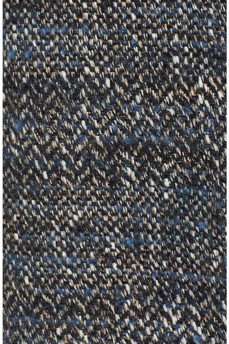 Tweed Reefer Maxi Coat, Alternate, color, BLUE TWEED