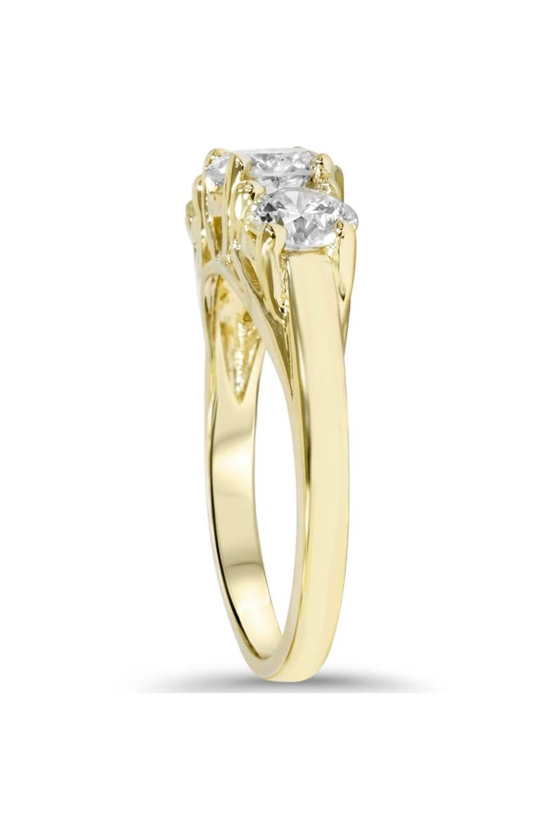 Bliss Diamond 2ct Three Stone Diamond Engagement 14K Gold Ring, Alternate, color, 14K Yellow Gold