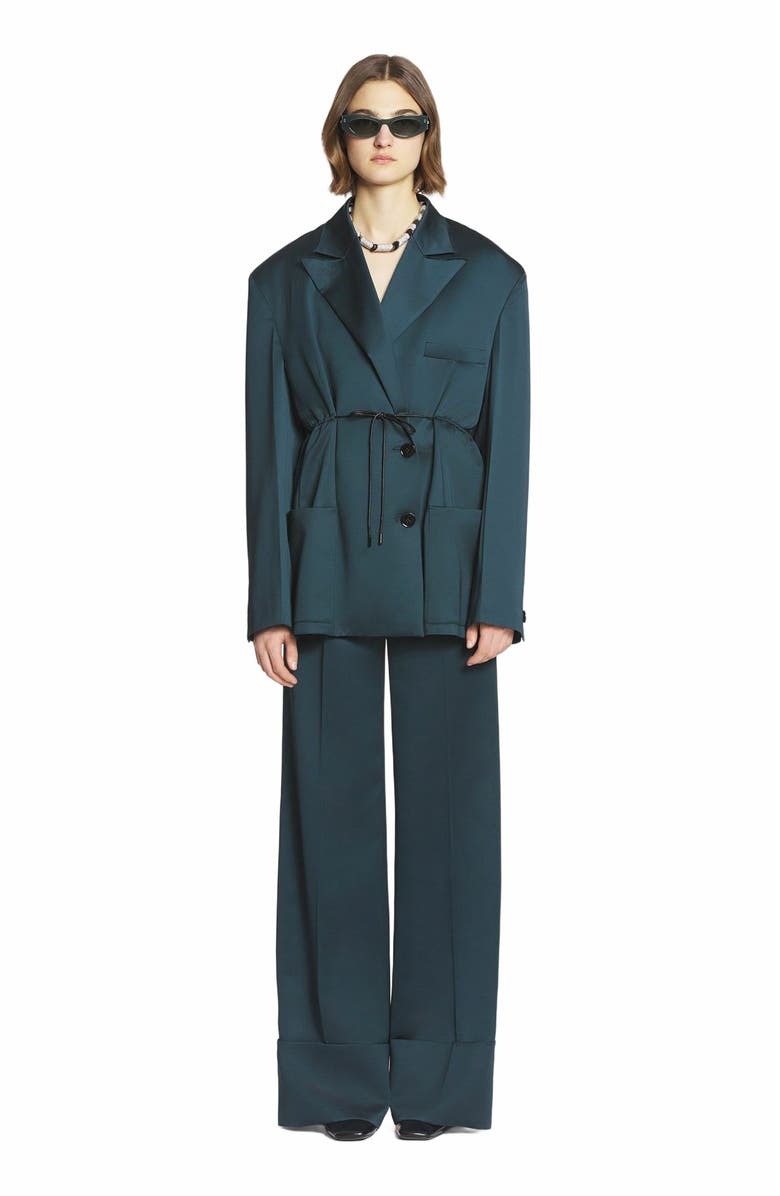 Lanvin WIDE-LEG PANTS WITH CUFFS, Main, color, 