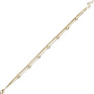 BY ADINA EDEN Mini Mariner Chain X CZ Station Anklet