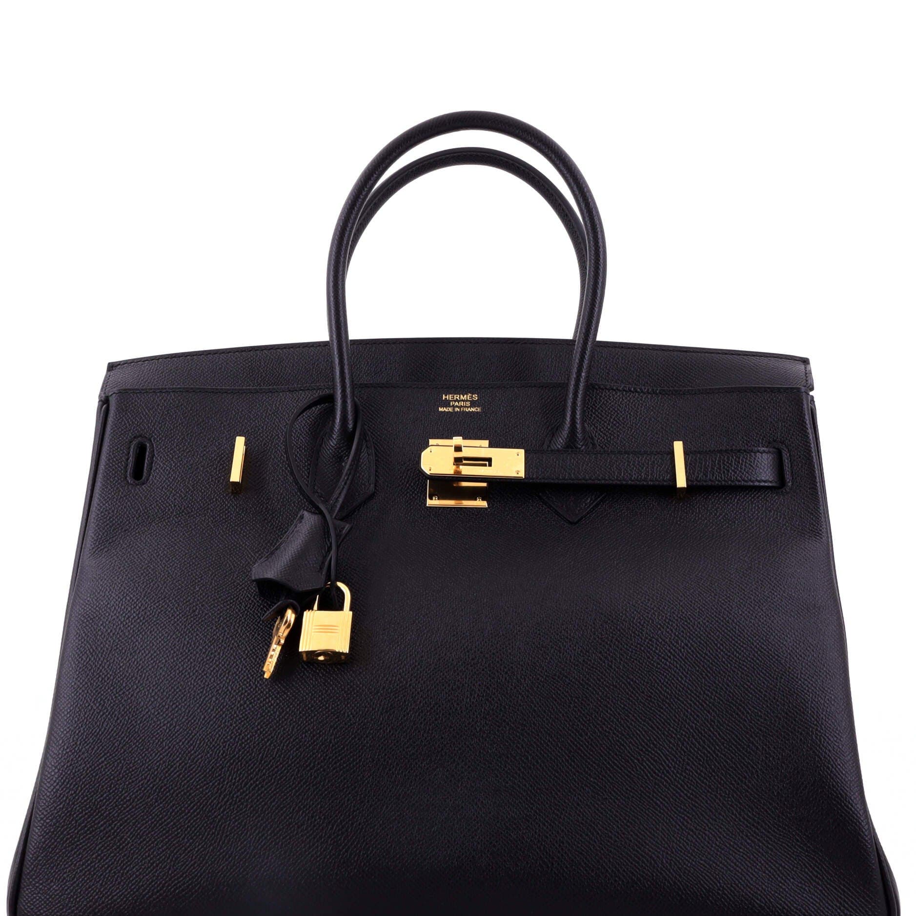 Birkin Handbag Black Epsom with Gold Hardware 35, Alternate, color, Black