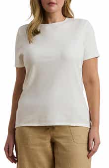 Crewneck Stretch Cotton T-Shirt