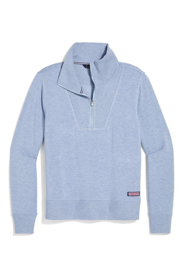 Quarter Zip Pullover, Main, color, JAKE BLUE HEATHER