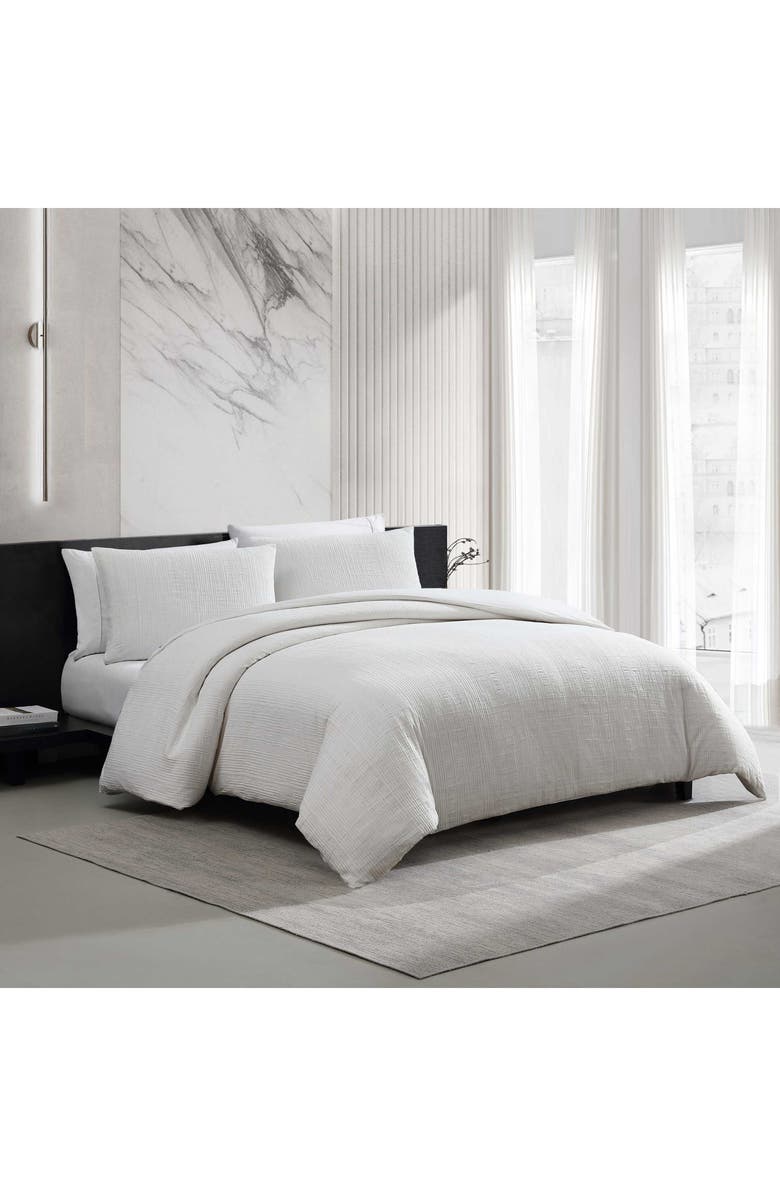 Vera Wang Bark Textured Duvet Set, Alternate, color, White