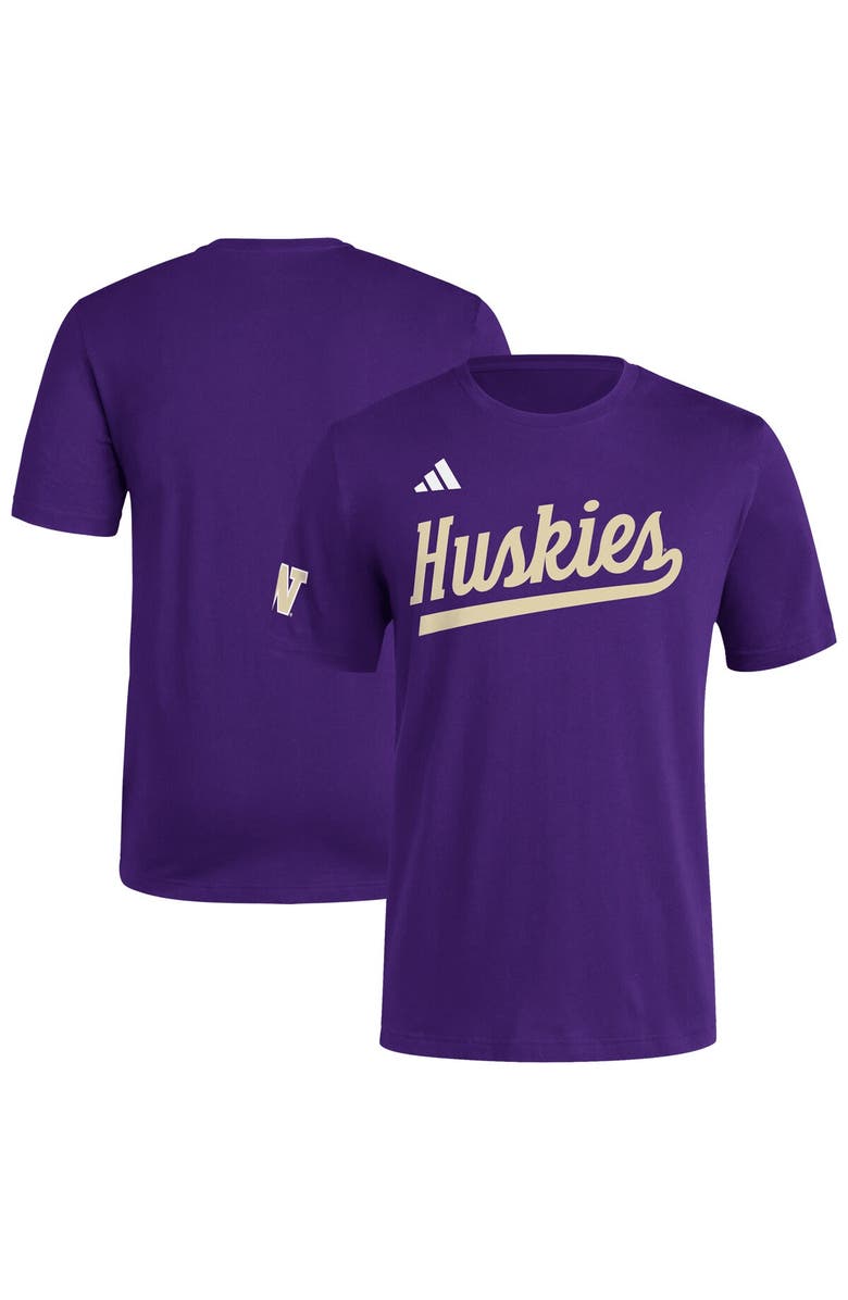 adidas Men's adidas  Purple Washington Huskies Fresh Wordmark T-Shirt, Main, color, Purple