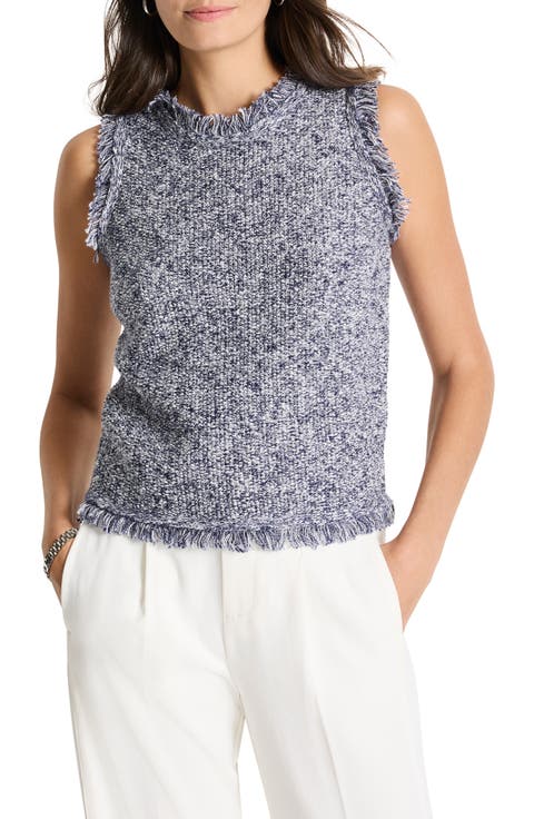 Mixed Knit Sleeveless Top