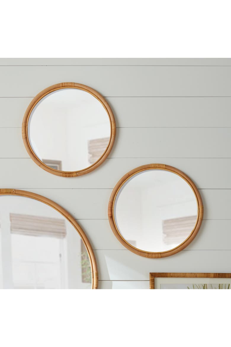 Naomi Mirror Small - Natural Rattan & Glass Accent Mirror, Alternate, color, Brown