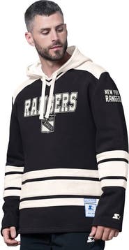 STARTER Men's Starter  Black New York Rangers Slapshot Fashion Hoodie