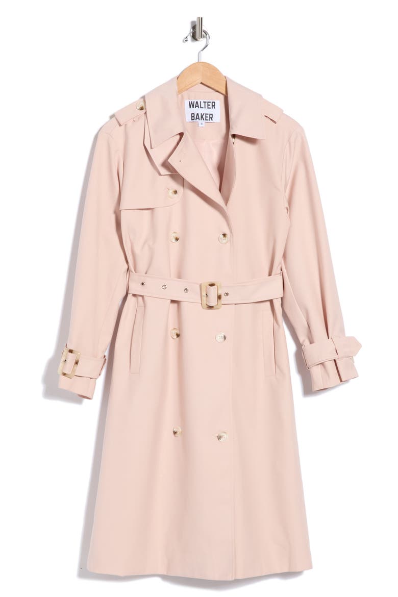 Enzo Trench Coat, Alternate, color, ROSE QUARTZ