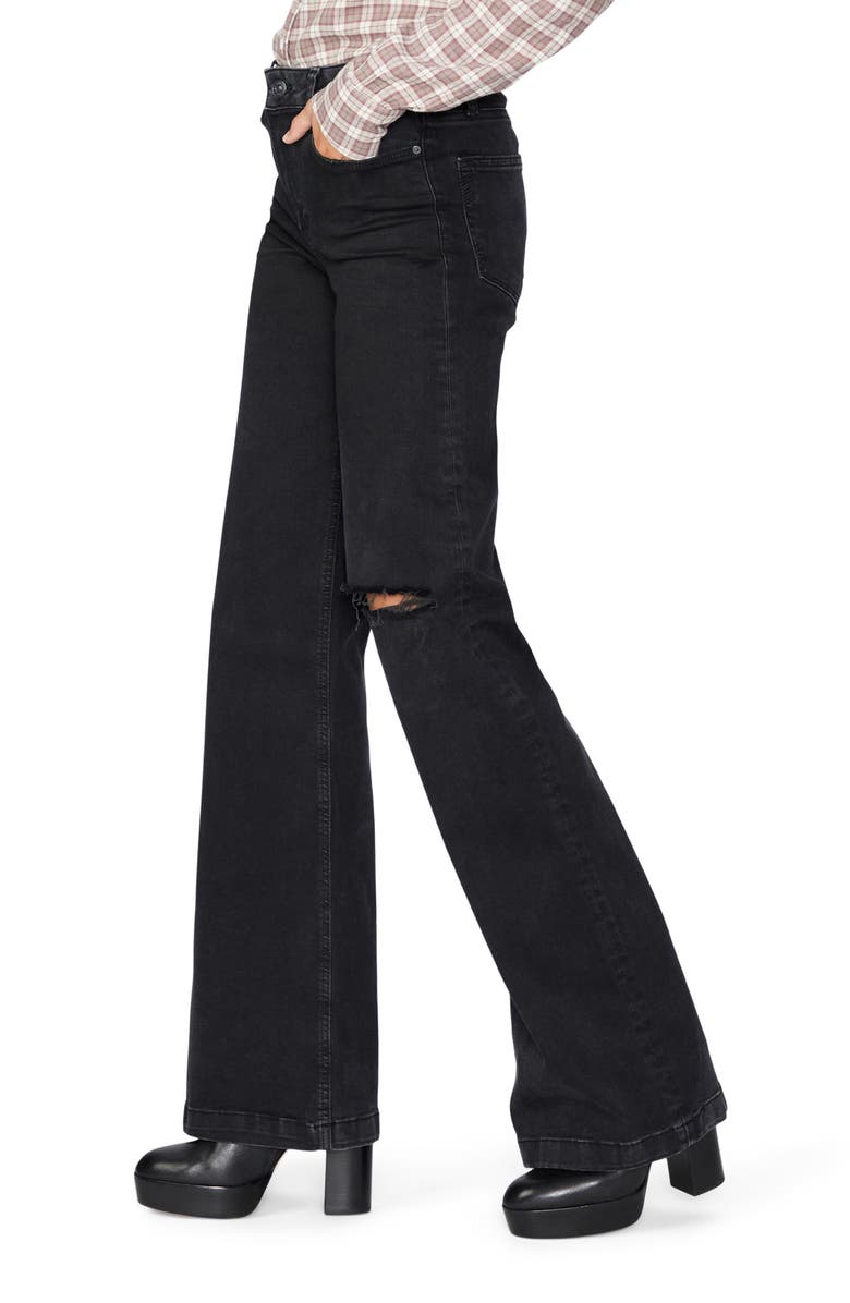 PAIGE Transcend Leenah Ripped Wide Leg Jeans, Alternate, color,