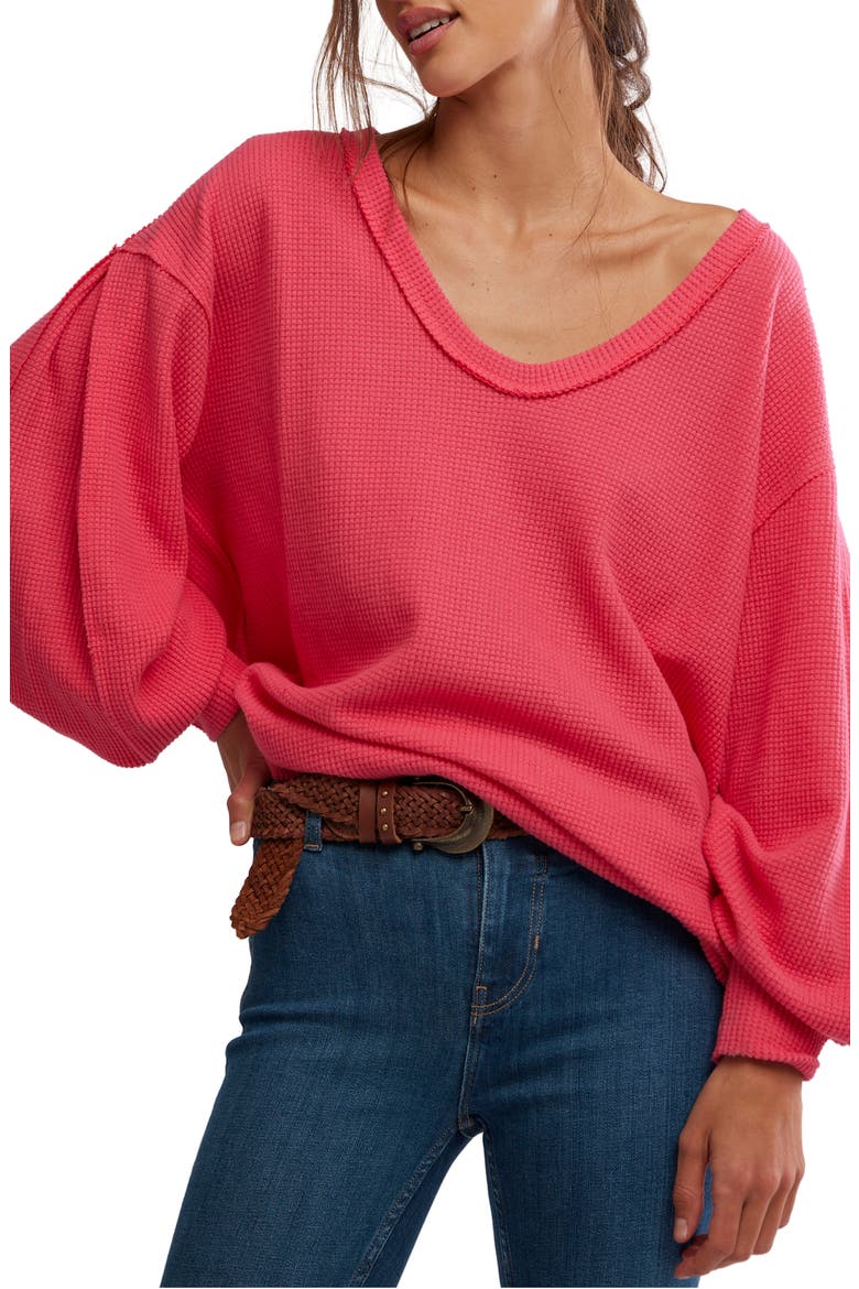 Coast 2 Coast Oversize Thermal Top, Main, color, TULIP PINK