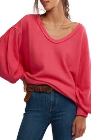 Free People Coast 2 Coast Oversize Thermal Top