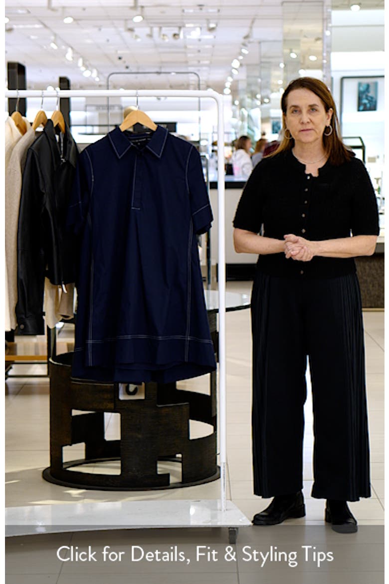 Contrast Detail Mini Shirtdress video