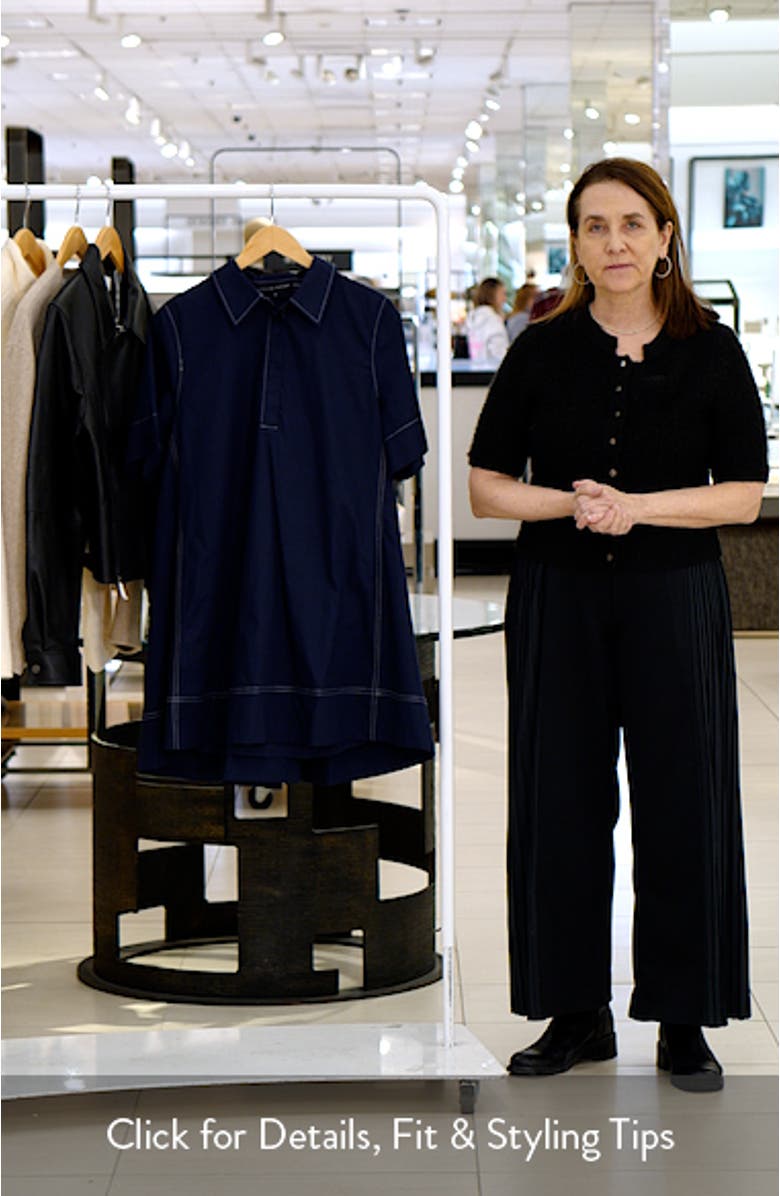 Contrast Detail Mini Shirtdress, sales video thumbnail