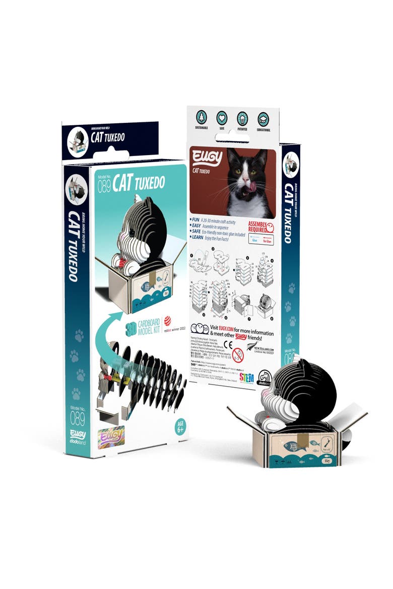 Cat - Tuxedo 3D Puzzle, Main, color, No Color