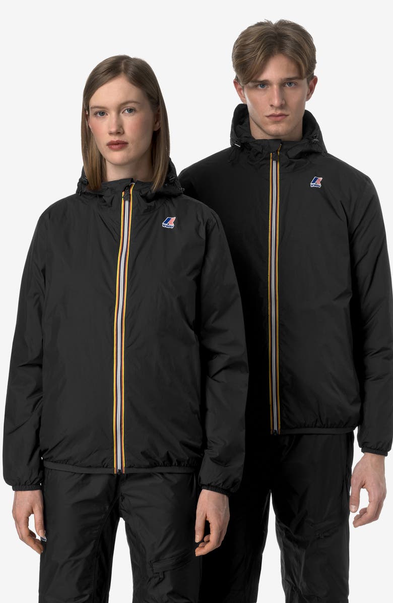 K-Way Le Vrai 4.0 Claude Warm Water Repellent Jacket, Alternate, color, Black Pure