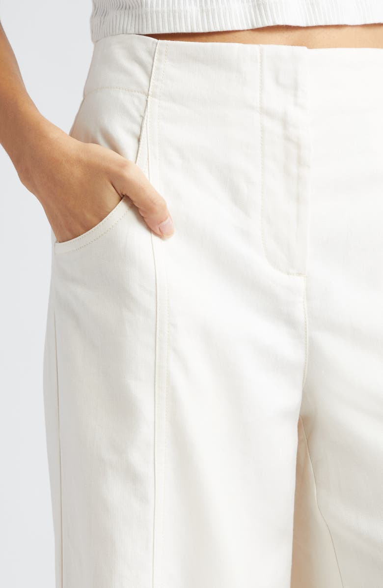 TWP Demie High Waist Wide Leg Pants, Alternate, color, Bone