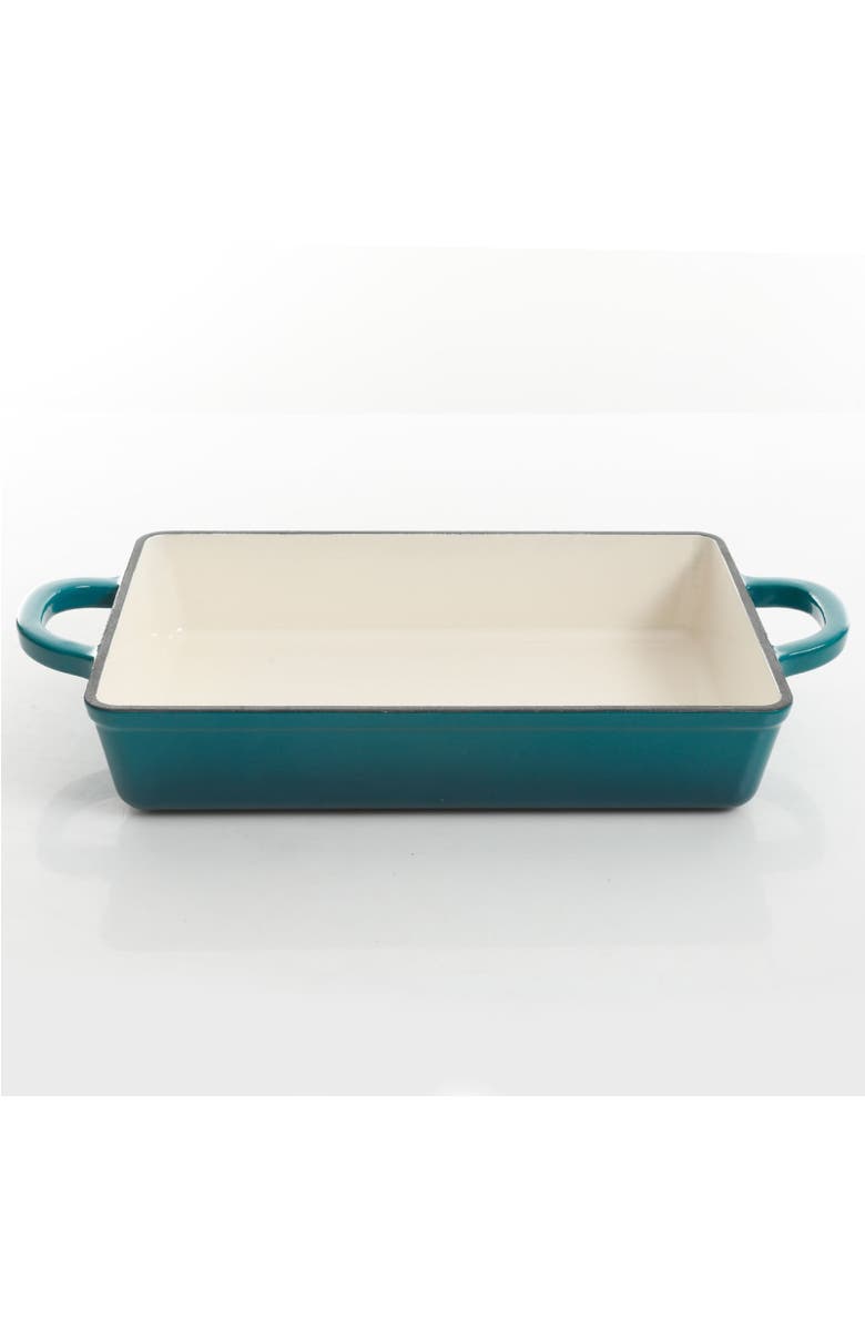 Crock-pot 13 in. Enameled Cast Iron Lasagna Pan, Alternate, color, Blue