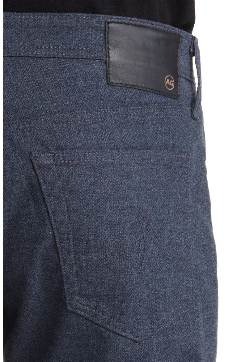 Everett Men's Slim Straight Leg Herringbone Pants (Nordstrom Exclusive), Alternate, color, DELOREAN BLUE MULTI