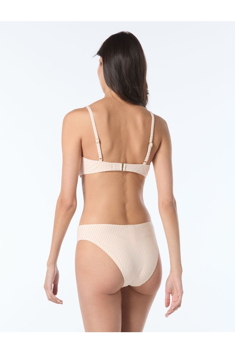 Seamed U-wire Bra Swim Top, Alternate, color, Light Cantaloupe